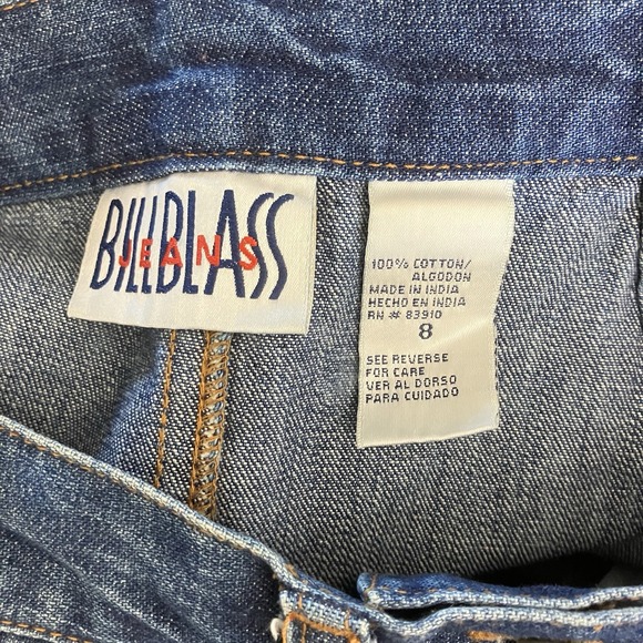 Vintage Bill Blass Medium Wash Denim Button Front Maxi Skirt Americana Classic - Picture 8 of 8